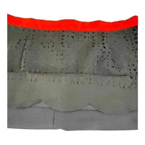 Pixley size M navy eyelet skirt with red waist and scalloped bottom EUC - Picture 4 of 7